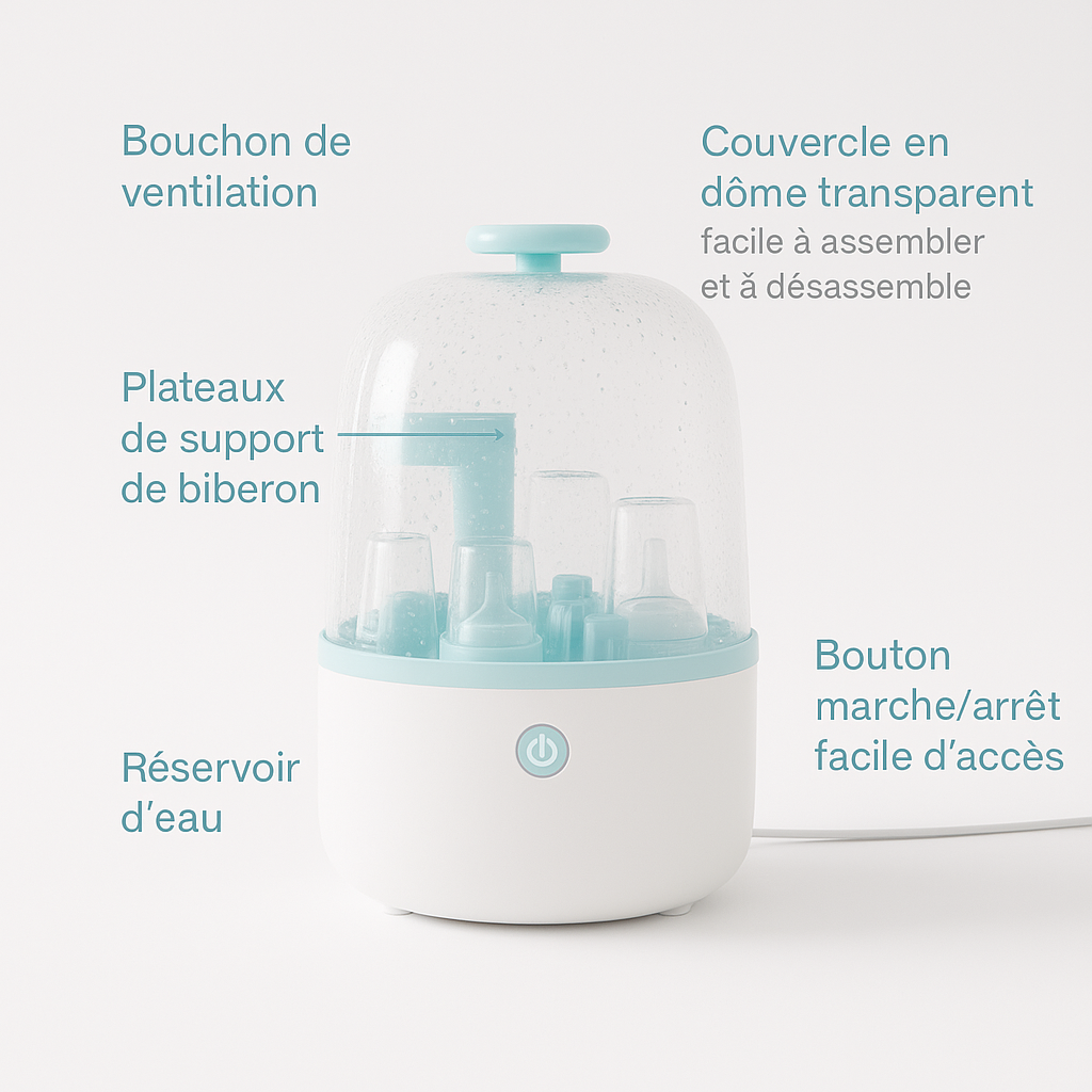 Stérilisateur Biberon Électrique puissant et compact