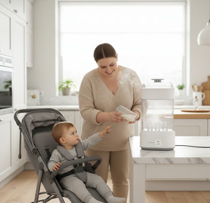 Stérilisateur Biberon Électrique, Vapeur avec séchage Express