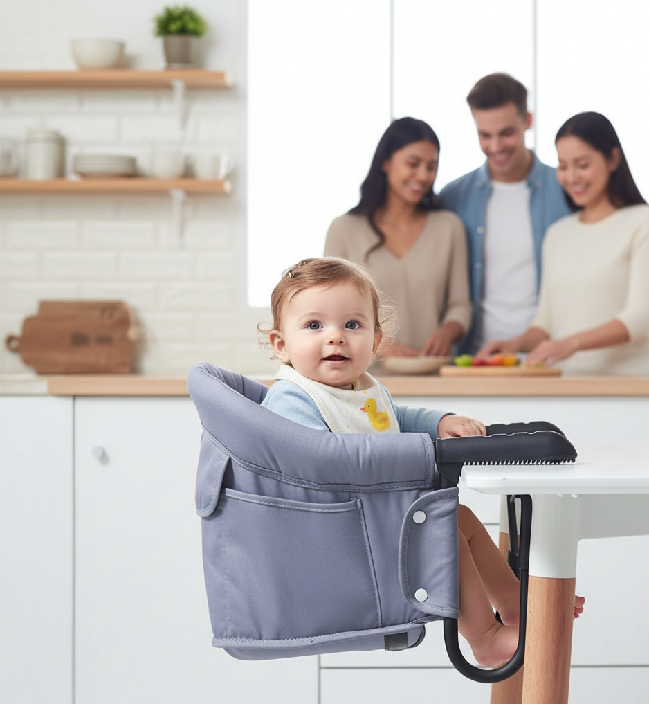 Siège pour table bébé sûr & pliable