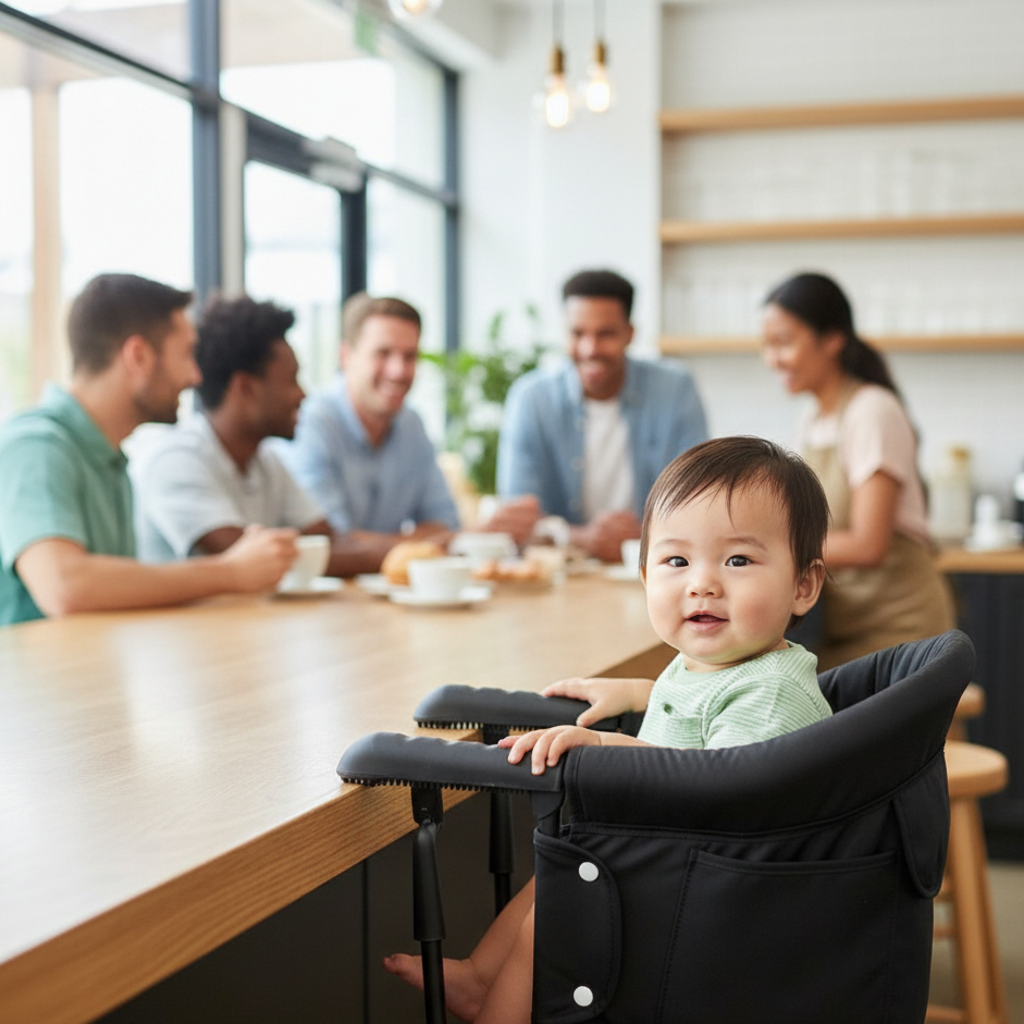 Siège pour table bébé sûr & pliable