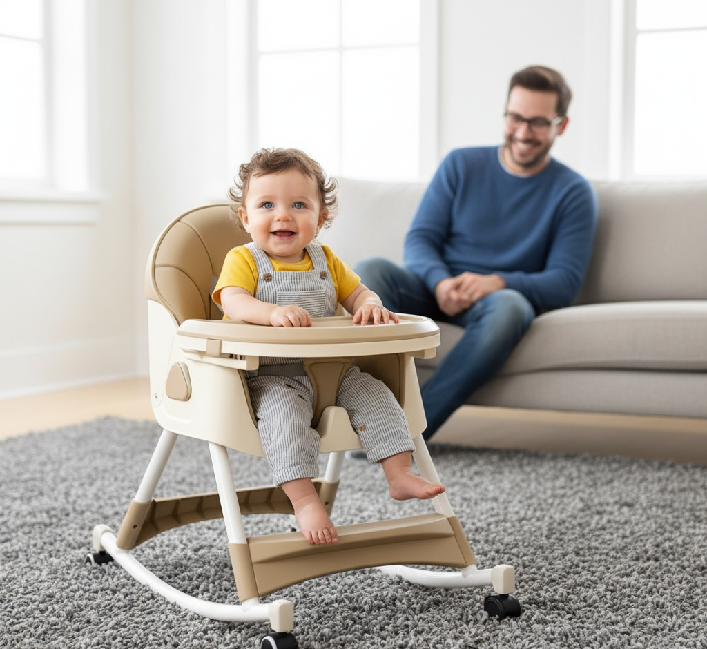 Chaise haute bébé évolutive pliable