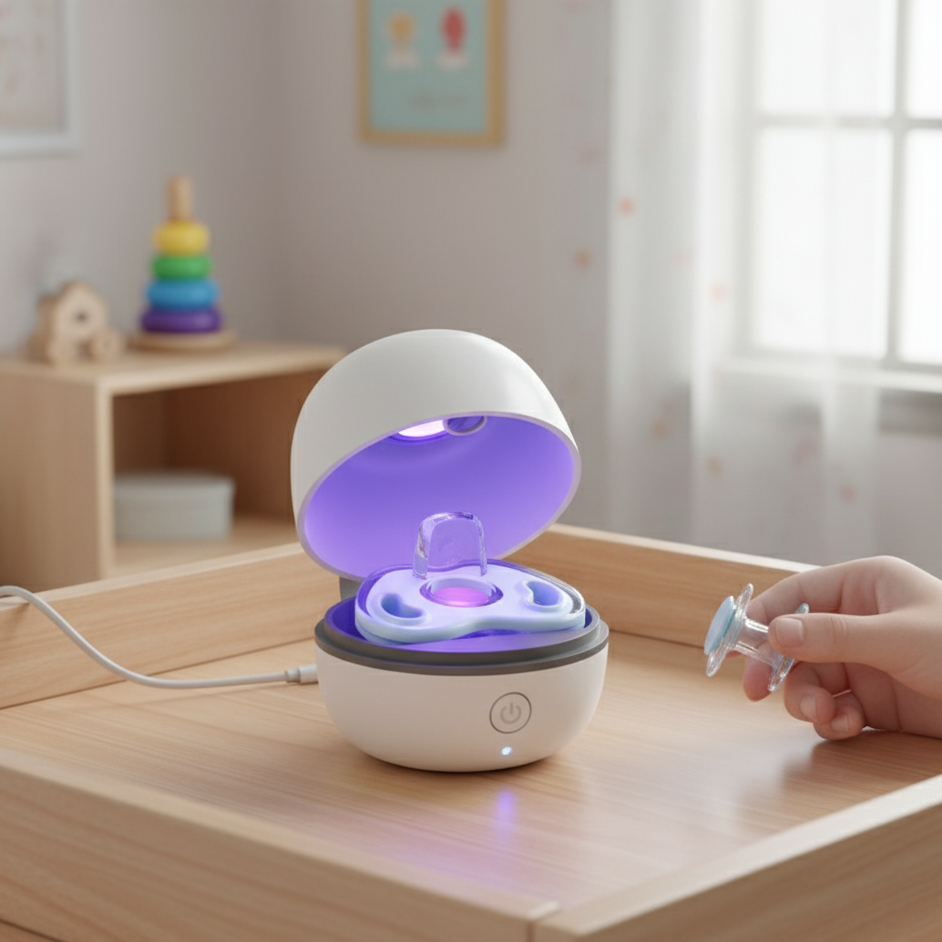 Stérilisateur tétine discret pour les sorties en famille