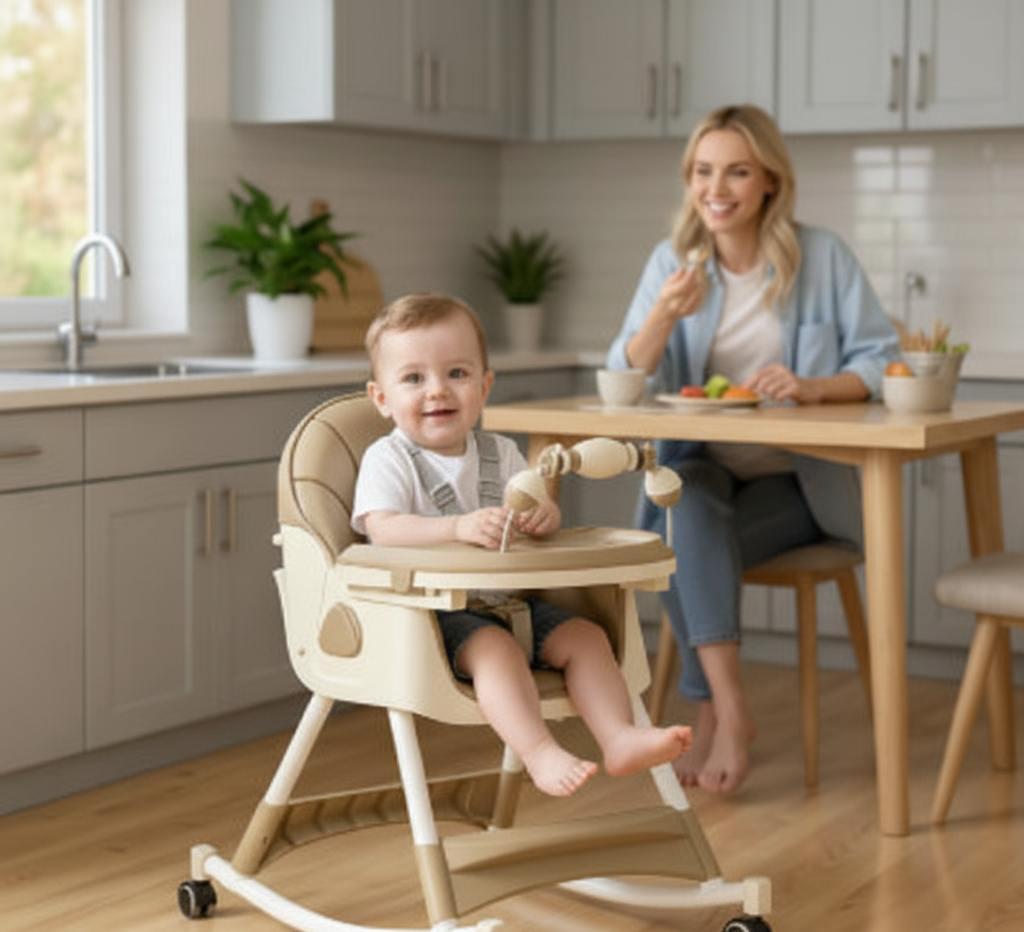 Chaise haute bébé évolutive pliable