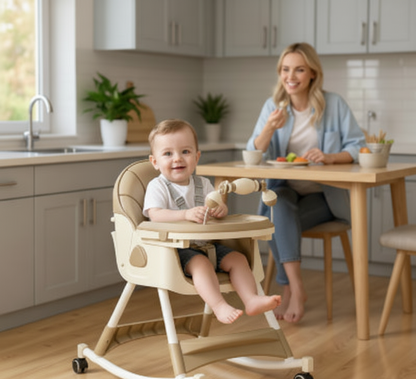 Chaise haute bébé évolutive pliable