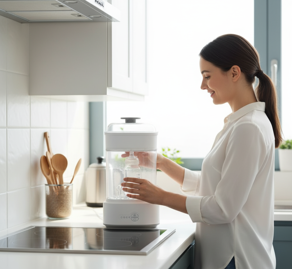 Stérilisateur Biberon Électrique, Vapeur avec séchage Express