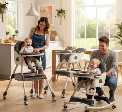 Chaise haute bébé évolutive pliable